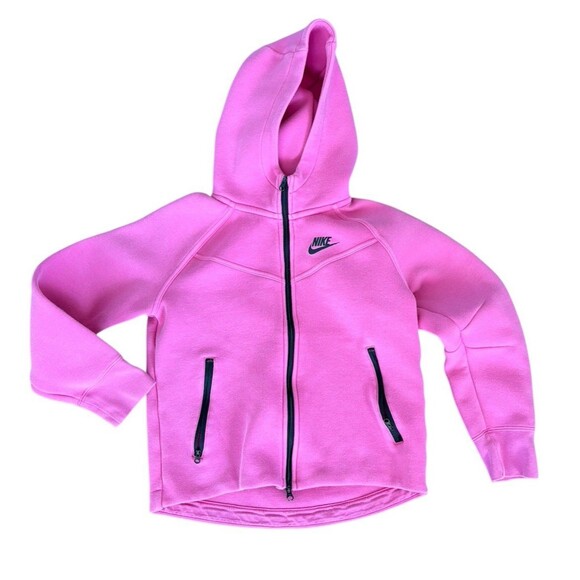 Nike Other - Nike Girls' Sportswear Tech Fleece Full Zip Hoodie CZ2570-684 Pink SZ M